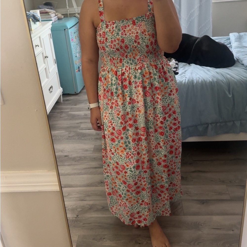 Floral Sleeveless Maxi Dress